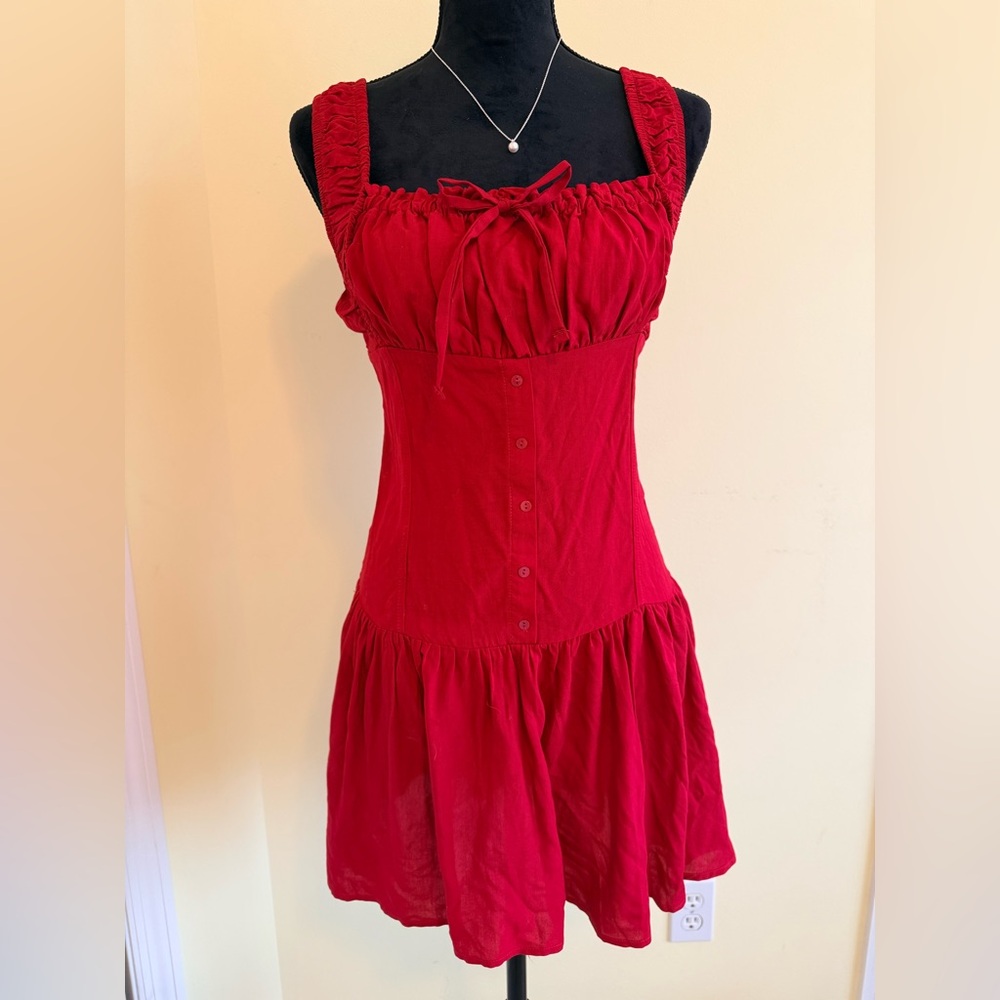 Frankie’s Bikinis Red Sundress